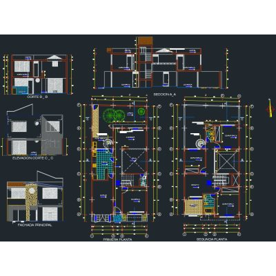 Vivienda multifamiliar de dos niveles.