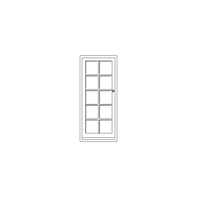 Puerta Cristalera En Alzado, Modelo 01