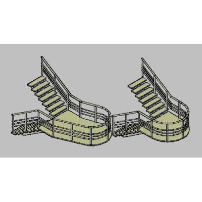 Escalera metalica 3d