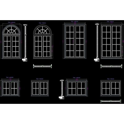 Conjunto de Ventanas Batientes Clásicas y Arqueadas