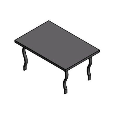 Modern Table with Curved Legs