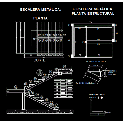 Escalera metalica