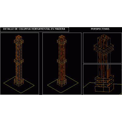 Columna de madera