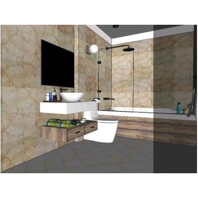 Baño en 3d sketchup