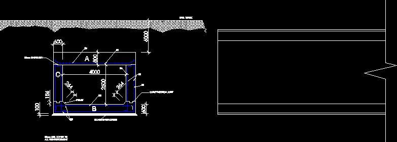 Unicellular sewer box (section)