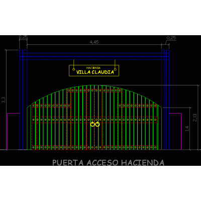 Puerta acceso granja