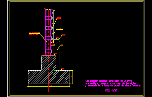 Diferentes soluciones de cimentacion con zapata centrada para pilares  de 2 upns  empresillados