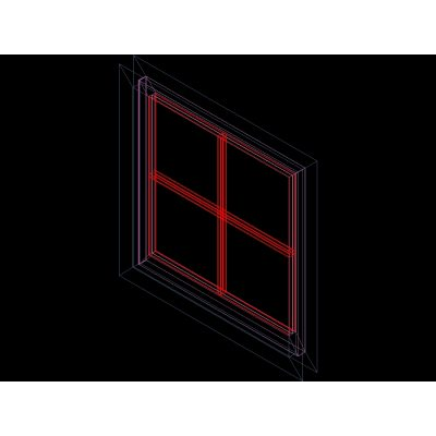 Detalle CAD de Ventanas 3d
