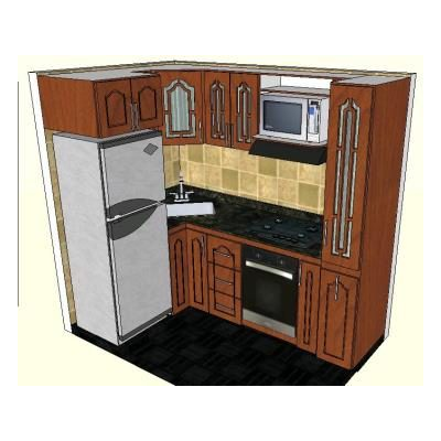 Cocina Esquinera Moderna en Madera