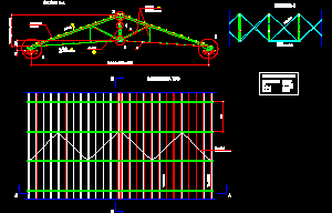 Estrutura da cobertura em carpintaria metálica