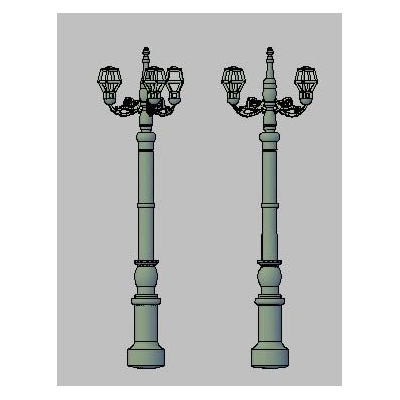 Luminarias de parques 3d