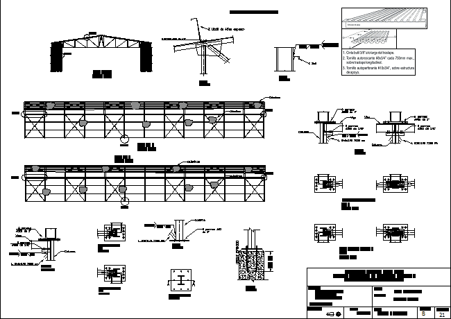 Detalle uniones nave industrial