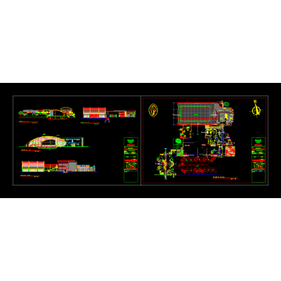 Plano de Complejo Recreativo Moderno