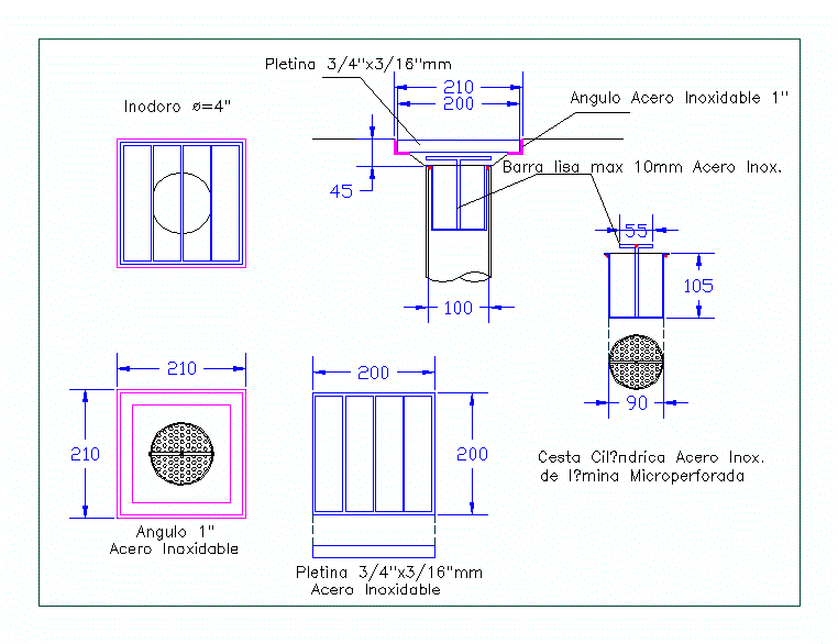 Grid toilet detail