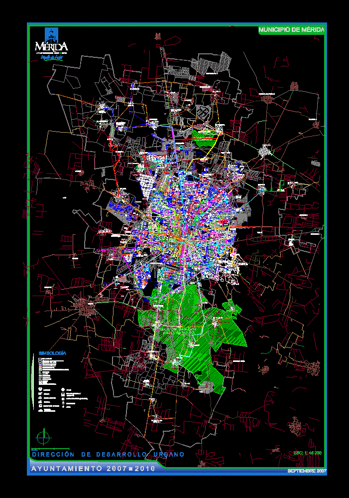 Urban transport routes Merida Yucatan
