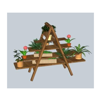 Escalera estante para macetas
