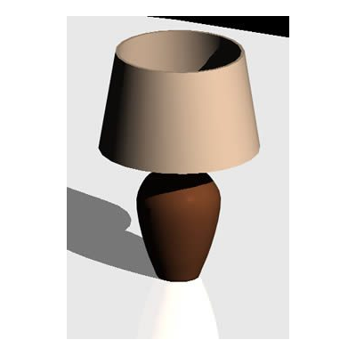 Lampara de mesa 3d con materiales aplicados