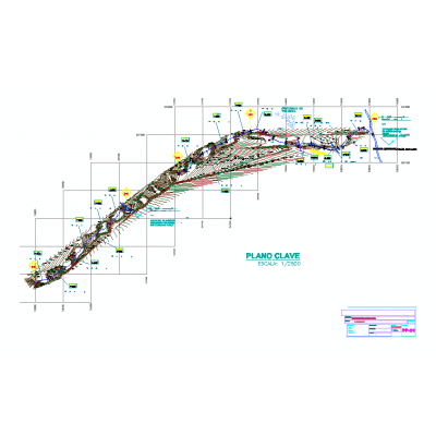 Plano riego de canal de concreto