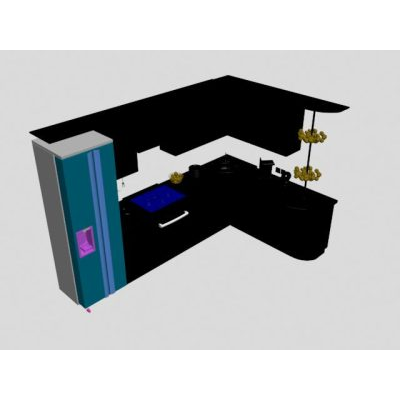 Modelo de cocina en 3d