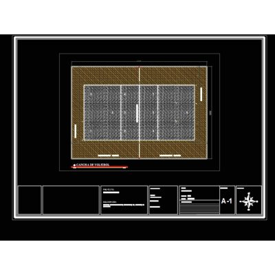 Cancha de velleyball para deportes okey.