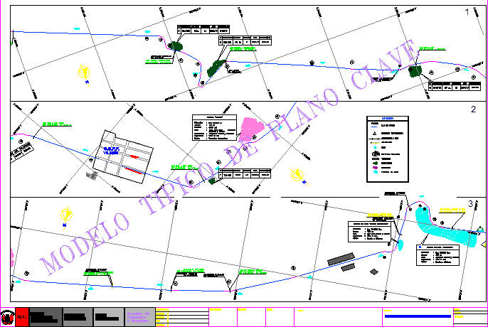 Key plan of a neighborhood road