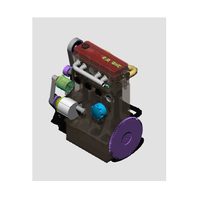 Motor a explosion 3d