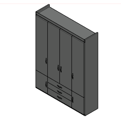 Ropero de Madera en 3D