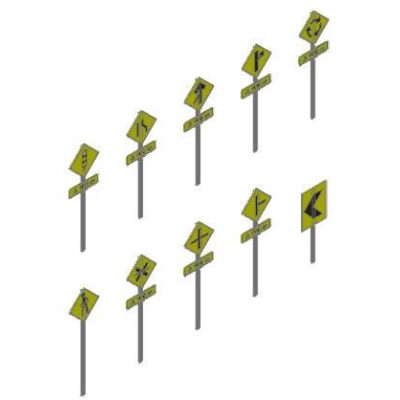 Senales preventivas de transito 3d