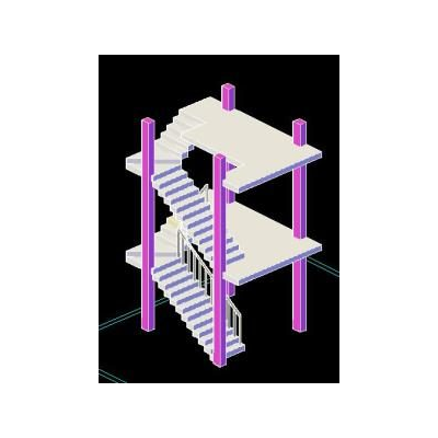 Diseno Moderno de Escalera en 3D