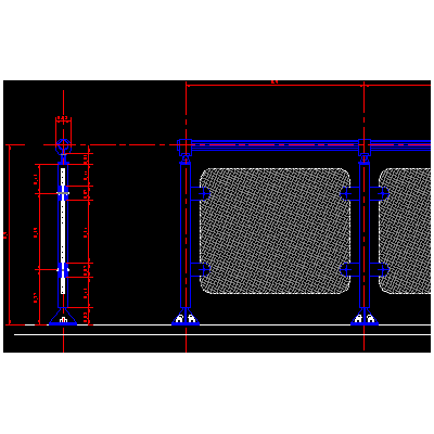 Barandal tubular y vidrio