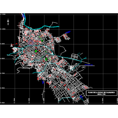 Plano urbano de cajamarca