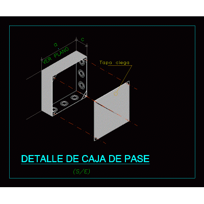 Isometrico caja de pase