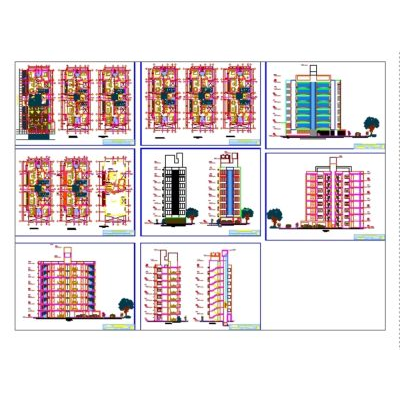 Edificios de 8 pisios multifamiliar