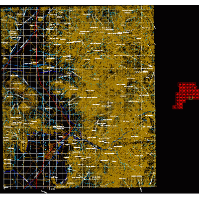 Plano topografico de colina