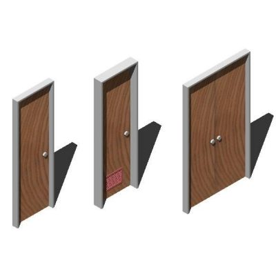 Mobiliario 3d puertas y ventanas