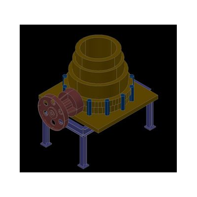 Chancadora conica 3d