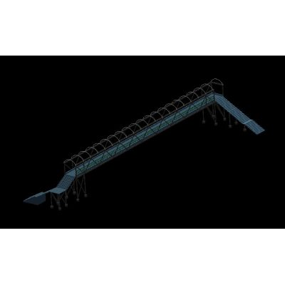 Puente peatonal 3d