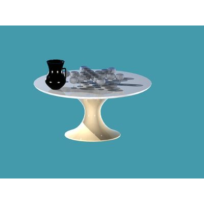Modern Table with Glasses