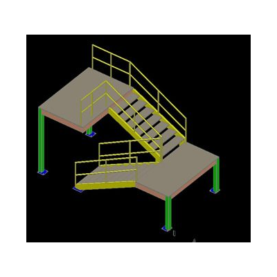 Escalera para oficinas 3d