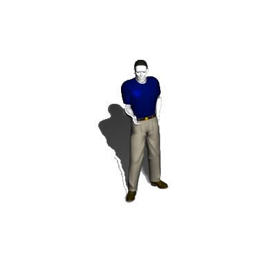 Hombre parado en 3d
