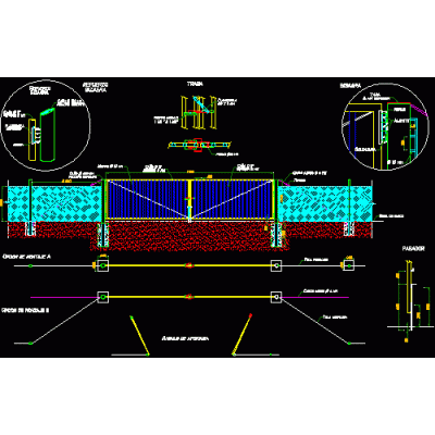 Porton de 7 m de luz libre