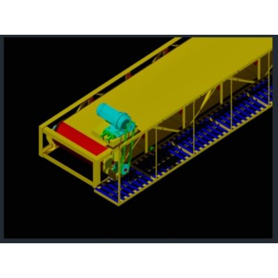 Cinta transportadora 3d para la planta de cribado