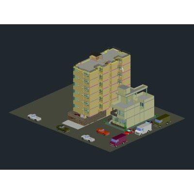 Modelado 3d en autocad de viviendas