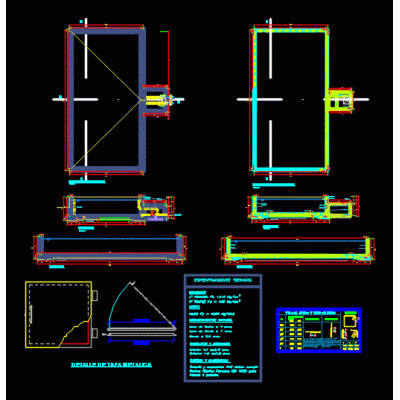 Reservorio rectangular de riego