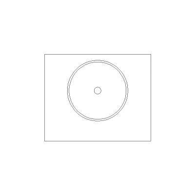 Lavabo Sobre Encimera De 0,61×0,50M Con	Lavabo Circular De Diámetro 0,35M