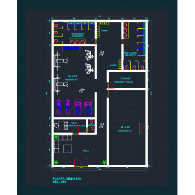 Planta de gimnasio