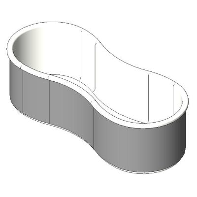 Banera Sinuosa Embutida 3D