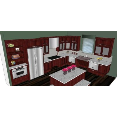 Cocina Moderna en U con Detalles Elegantes