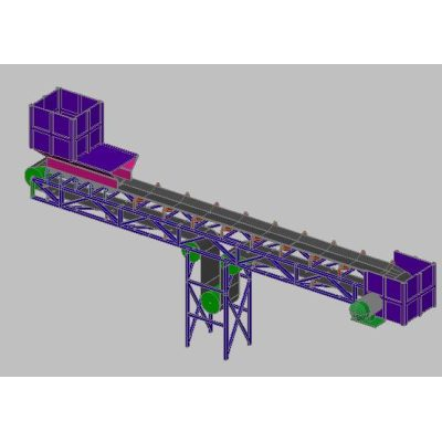 Faja transportadora para mineria 3d