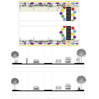Diseño de Avenidas en Planta y Secciones